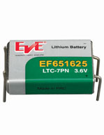 ER651625 LTC-7PN 3.6V Lithium Thionyl Chloride (Prismatic Cell with four pins)